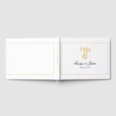 EDITABLE COLORS JT Monogram TJ Monogram Guest Book Gästebuch (Voll)