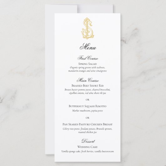 EDITABLE COLORS LS monogram SL monogram Menu (Vorderseite)