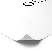 Editable Colors Moderne Hochzeit Begrüßung Foto-Ze Poster (Ecke)