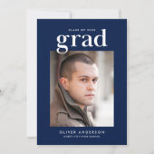 Editable Colors Serif Foto Grad Ankündigung (Vorderseite)