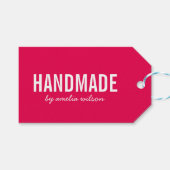 Editable Colors Simple Stylish Bold Handmade Geschenkanhänger (Vorderseite (Horizontal))