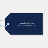 Editable Colors Simple Stylish Bold Handmade Geschenkanhänger (Rückseite Horizontal)