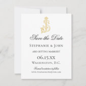 EDITABLE COLORS SJ Monogram JS Monogram Einladung (Vorderseite)