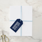 Editable Colors Stylish Bold Handmade with Love Geschenkanhänger (Mit Garn)