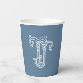 EDITABLE COLORS TJ Monogram JT Monogram Cups Pappbecher (Rückseite)