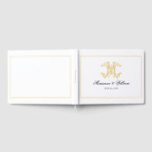 EDITABLE COLORS WM Monogram MW Monogram Guest Book Gästebuch (Voll)