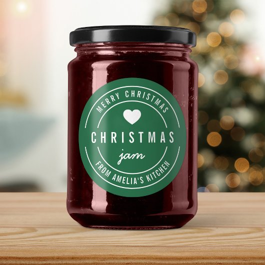 EDITABLE Colour Kitchen Frohe Weihnachtsmarmelade Runder Aufkleber
