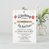 Editable Company Weihnachts-Einladung Einladung (Stehend Vorderseite)