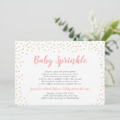 Editable Confetti Color Baby Sprinkle Einladung (Stehend Vorderseite)