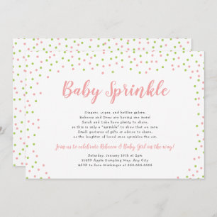 Editable Confetti Color Baby Sprinkle Einladung