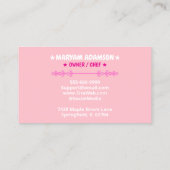 Editable Cookie Logo | White Pink Bakery Visitenkarte (Rückseite)