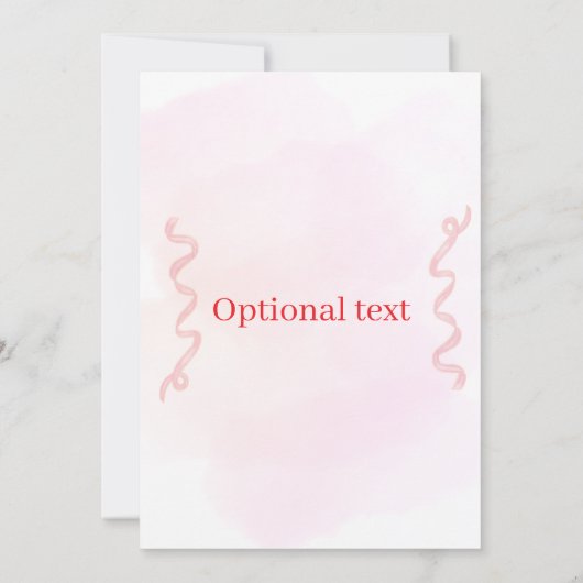 Editable Coquette Babydusche Einladung 1 (Rückseite)