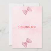 Editable Coquette Babydusche Einladung 3 (Rückseite)