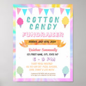 Editable Cotton Candy Fundraiser Flyer Poster (Vorne)