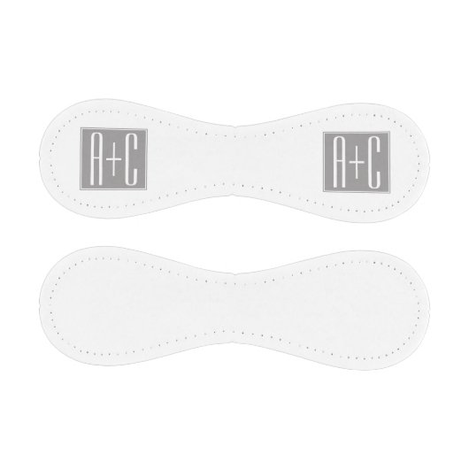 Editable Couples Initials | Weiß & Grau Baseball (Paneele)