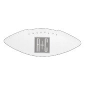 Editable Couples Initials | Weiß & Grau Football (Panel)