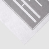 Editable Couples Initials | Weiß & Grau Seidenpapier (Ausschnitt)