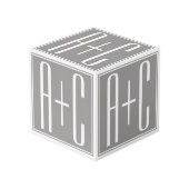 Editable Couples Initials | Weiß & Grau Würfel (Vorderseite Schrägansicht)