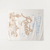 Editable Cowboy Party Tapestry Wandteppich (Vorderseite (Horizontal))