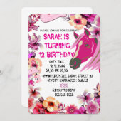 Editable Cowgirl Birthday Einladung Template, Gir (Vorne/Hinten)