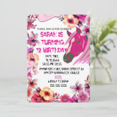 Editable Cowgirl Birthday Einladung Template, Gir (Stehend Vorderseite)