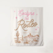 Editable Cowgirl Birthday Tapestry Wandteppich (Vorderseite)