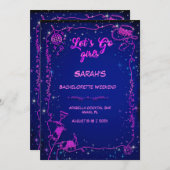 Editable Cowgirl Junggeselinnen-Abschied Einladung (Vorne/Hinten)