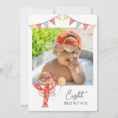 Editable Crawfish Monthly Photo Banner Card Einladung (Vorderseite)