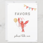 Editable Crawfish Party Favor Sign (Vorderseite)