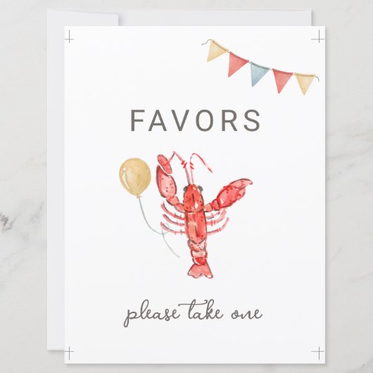 Editable Crawfish Party Favor Sign (Vorderseite)