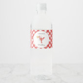 Editable Crawfish Water Bottle Labels Wasserflaschenetikett (Vorderseite)