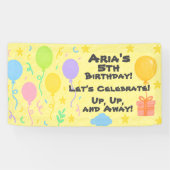 Editable Crayon Style - Balloon Bash Birthday Banner (Horizontal)