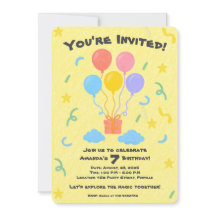 Editable Crayon Style - Balloon Bash Birthday