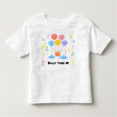 Editable Crayon Style – Balloon Bash Toddler Kleinkind T-shirt (Vorderseite)