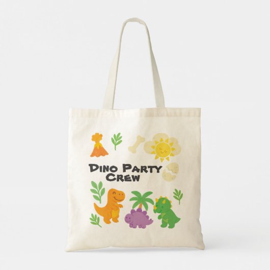 Editable Crayon Style – Dinosaur Roarsome Tote Bag Tragetasche (Rückseite)