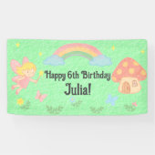 Editable Crayon Style - Fairy Mushroom Forest Banner (Horizontal)