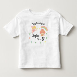 Editable Crayon Style – Fairy Mushroom Forest Kleinkind T-shirt