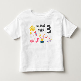 Editable Crayon Style - Pop Star Diva Birthday Kleinkind T-shirt
