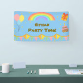 Editable Crayon Style - Rainbow Celebration Banner (Messe)