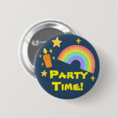 Editable Crayon Style - Rainbow Celebration Button (Vorne & Hinten)