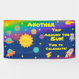 Editable Crayon Style - Tour um Sun Birthday Banner