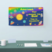 Editable Crayon Style - Tour um Sun Birthday Banner (Messe)