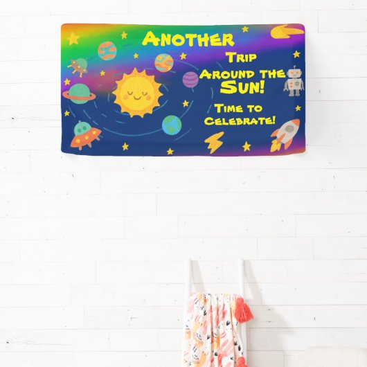 Editable Crayon Style - Tour um Sun Birthday Banner (InSitu)