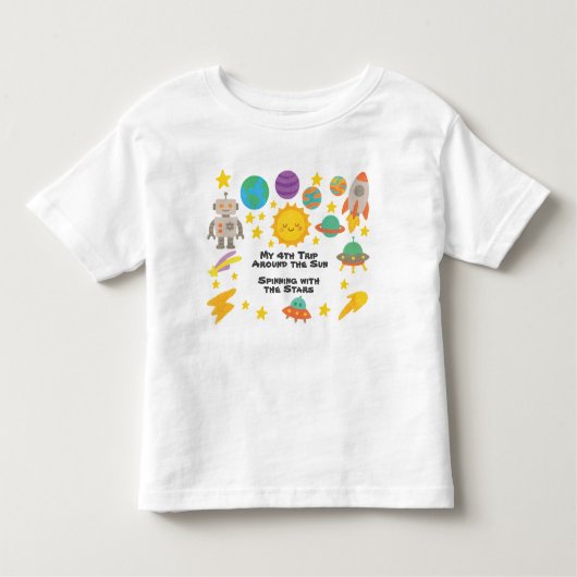 Editable Crayon Style – Trip-Around-the-Sun Kleinkind T-shirt (Vorderseite)