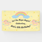 Editable Crayon Style - Unicorn Dream Sparkle Banner (Horizontal)