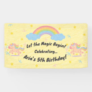 Editable Crayon Style - Unicorn Dream Sparkle Banner