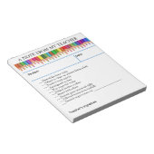 Editable Crayons Positive Note From My Teacher Notizblock (angewinkelt)
