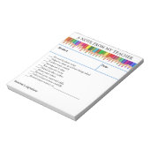 Editable Crayons Positive Note From My Teacher Notizblock (Rotiert)