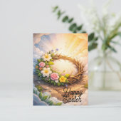 Editable Crown of Thorns Easter Postcard Postkarte (Stehend Vorderseite)