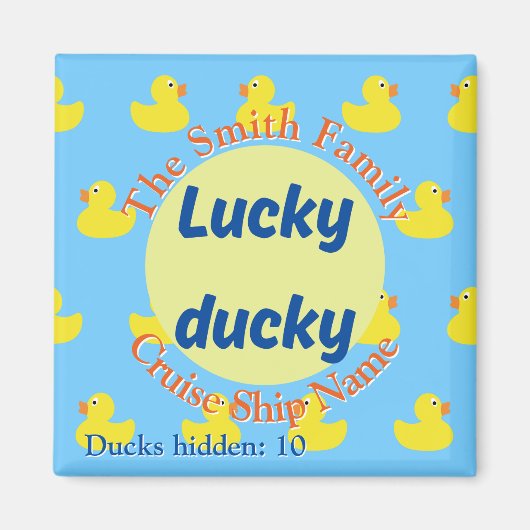 Editable Cruise Duck Door Magnet (Vorne)